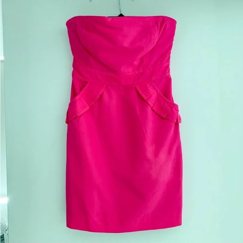 J.crew pink strapless dress size 2 worn once